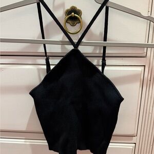 Black halter top